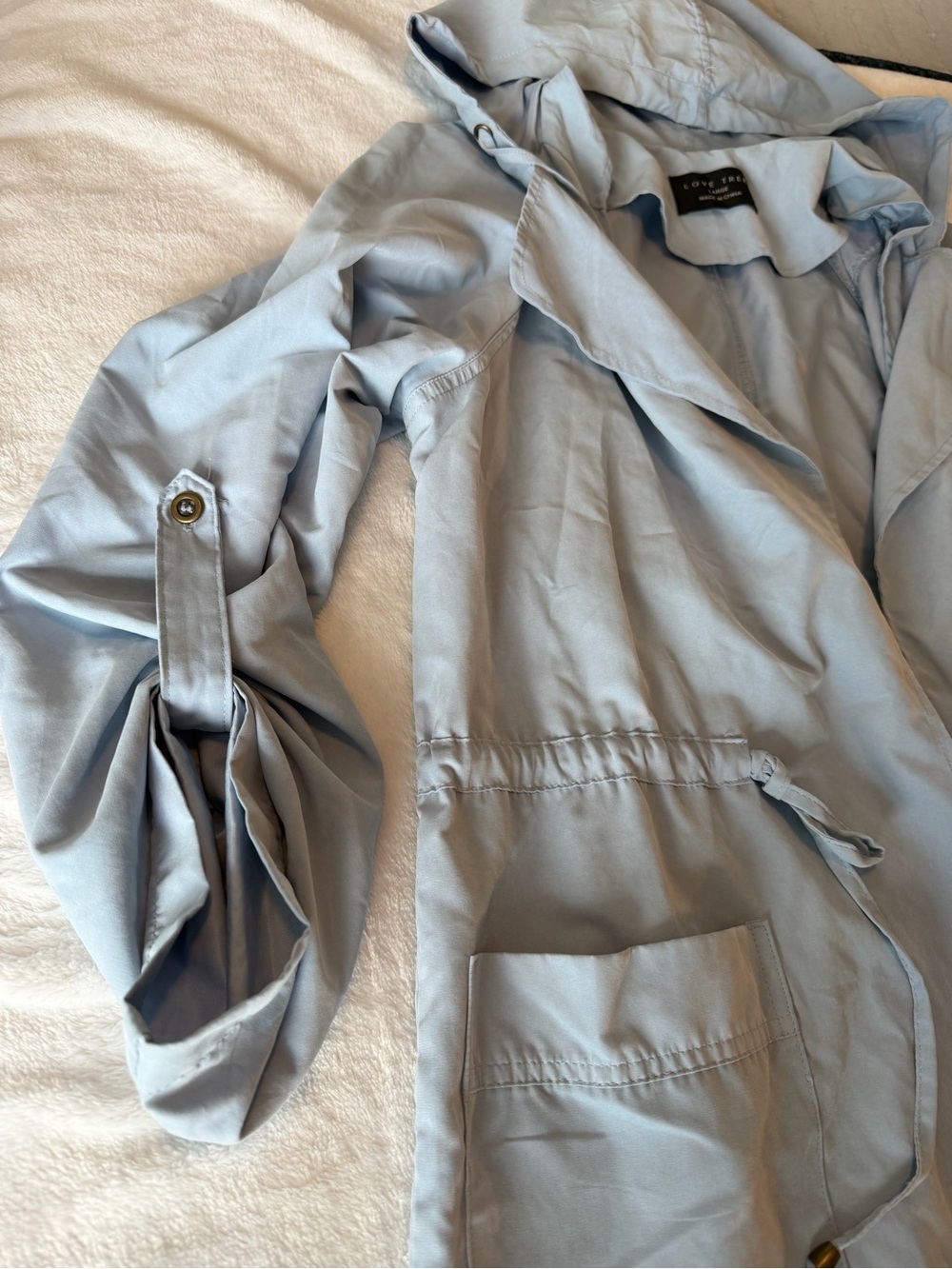 Love Tree Light Blue Drawstring Utility Jacket for Women - Picture 6 of 11